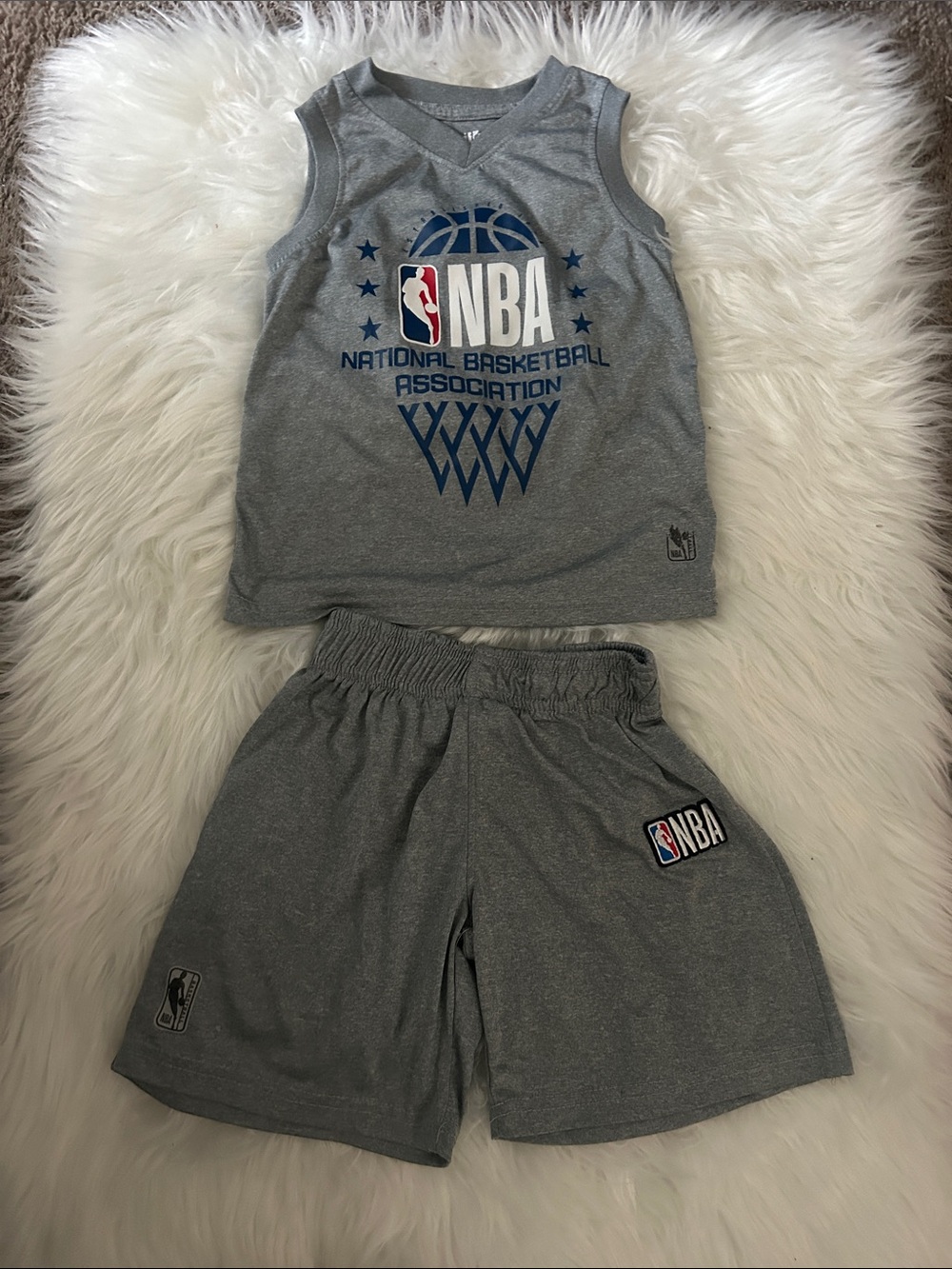 NBA Gray Boys Basketball Matching Set size 5/6